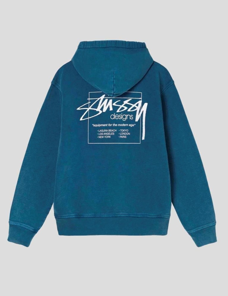 STUSSY stordito disegni con cappuccio blu